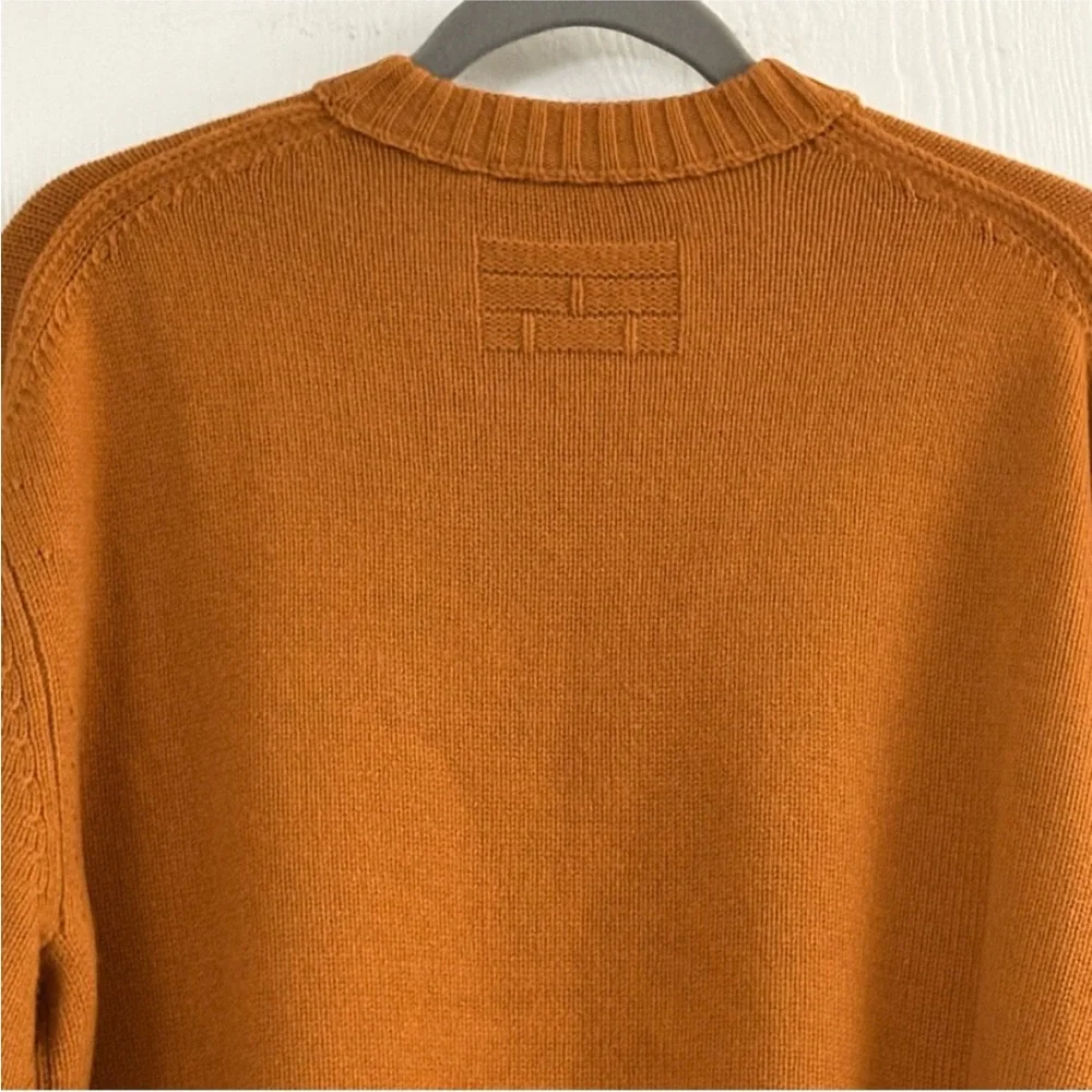 Frame Denim Men's Cashmere Crewneck Sweater in Mustard Size L